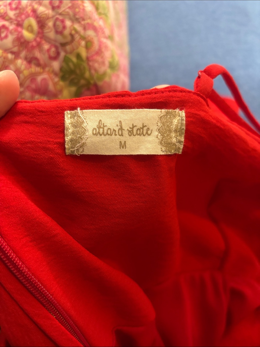 Altar'd State Red Ruffle Wrap Mini Dress - Picture 3 of 3